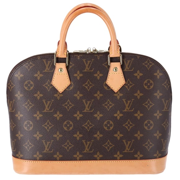 Louis Vuitton Monogram Alma Brown M51130 Dome Top Zip Satchel - Picture 7 of 17